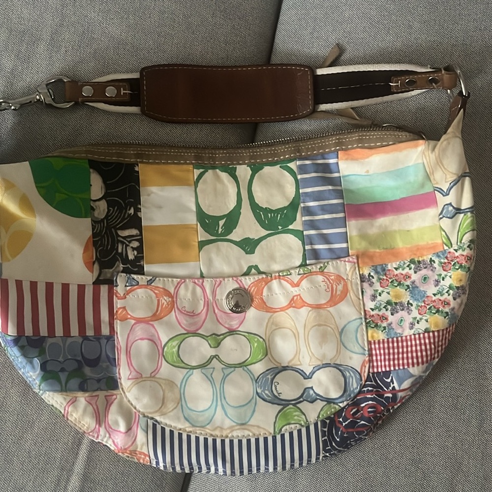 Y2K Coach Limited Edition Patchwork Multicolor Wo… - image 9